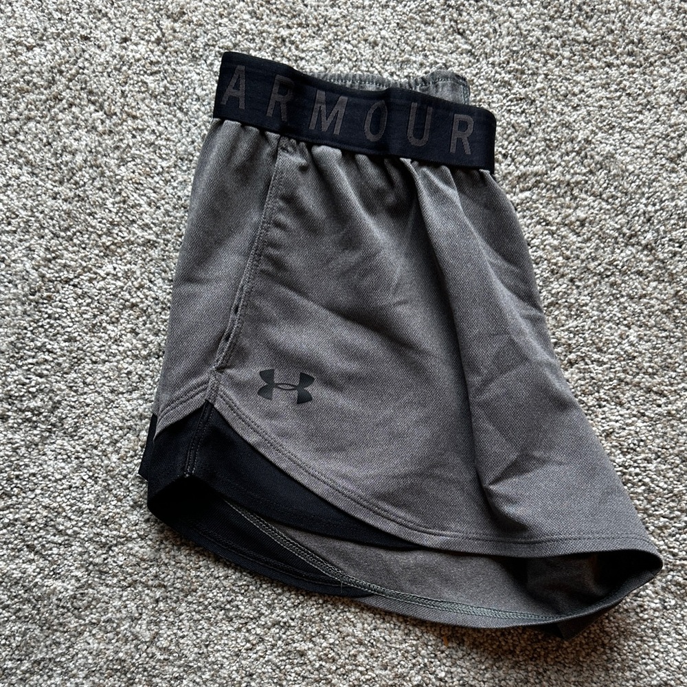 Under Armour Black and Gray Performance Shorts
